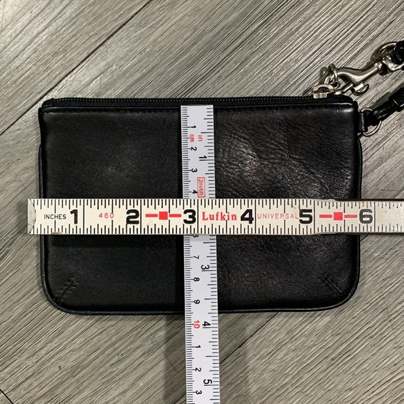 Coach Legacy Black Leather Wristlet Signature C Lining 6” X 4” - Picture 5 of 8